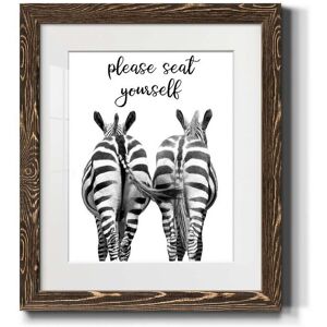 Wexford Home Zebra Bum-Premium Framed Print - Ready to Hang 20X24