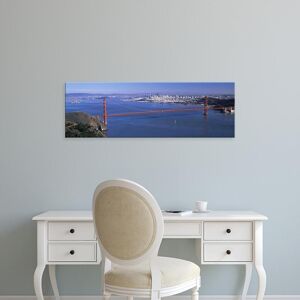 Easy Art Prints Panoramic Image 'Suspension bridge, Golden Gate Bridge, San Francisco, California' Canvas Art 8 x 24