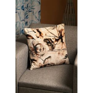 Expobazaar 100% COTTON VELVET PRINTED CUSHION Beige,Black 18 x 18