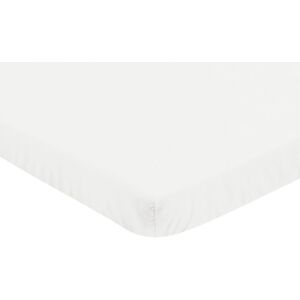 Sweet Jojo Designs Ivory Baby Girl Boy Fitted Mini Portable Crib Sheet for Gender Neutral Boho Bohemian Collection - Off White Farmhouse Cotton 38.0 In. L X 24.0 In. W X 5.0 In. H
