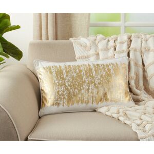 Saro Lifestyle Metallic Banded Design Pillow 12 x 20