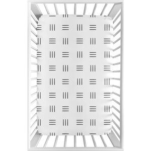 Sweet Jojo Designs Fitted Mini Portable Crib Sheet White Black Boho Mudcloth Portable Crib Pack Play Black and White Bohemian Woodland Tribal Hatch 5.0 In. L X 24.0 In. W X 38.0 In. H