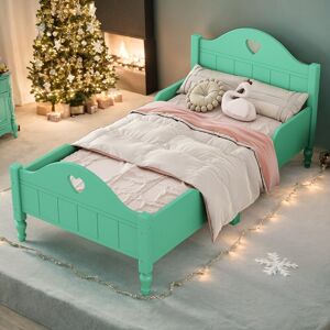 Sernadecor Kid-Friendly Design Twin Size Bed Kids Bed Toddler Bed with Side Safety Rails Twin