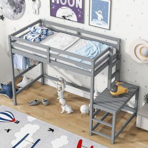 VANTOUL American Design Ladder Landing Platform with Ladders,Twin High Loft Bed Twin