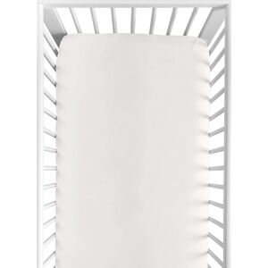 Sweet Jojo Designs Ivory Girl or Boy Fitted Crib Sheet - Solid Color Beige Off White Gender Neutral Cotton For Boho Desert Sun Mountain Collection 52.0 In. L X 28.0 In. W X 8.0 In. H