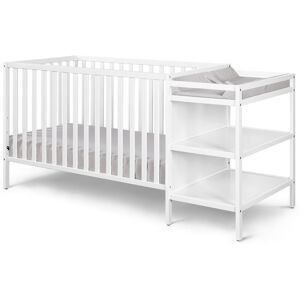 Palmer 3-in-1 Convertible Crib and Changer Combo White 71.5 In. L X 29.75 In. W X 35.0 In. H