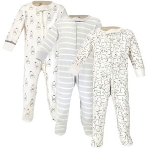 Touched by Nature Baby Organic Cotton Zipper Sleep and Play 3pk, Farm Friends 6-9 Months