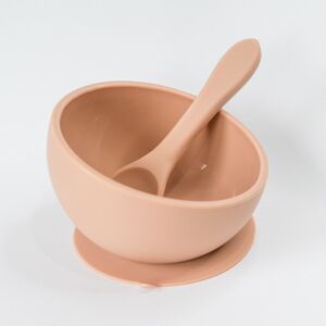Babeehive Goods Silicone Suction Bowl and Spoon Set 6.0 In. L X 5.0 In. W X 4.0 In. H