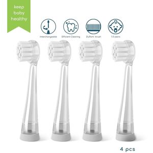 Little Martin's Drawer Little Martin's Baby Electric Toothbrush Replacement Heads (4-Packs) - White 2.3 In. W X 0.5 In. H X 0.5 In. D