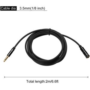 Unique 3.5mm Aux Extension Cable Male to Female Audio HiFi Headphone Cord 6.6ft