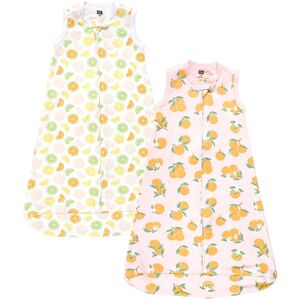 Hudson Baby Infant Girl Interlock Cotton Sleeveless Sleeping Bag, Citrus Orange 18-24 Months