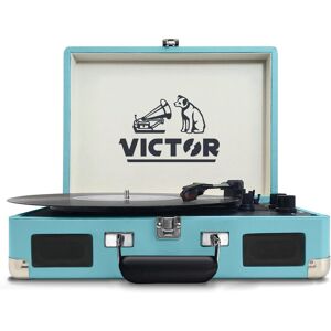 Victor Audio Victor Metro Dual Bluetooth Suitcase 3-Speed Turntable 16.0 In. L X 7.0 In. W X 14.0 In. H