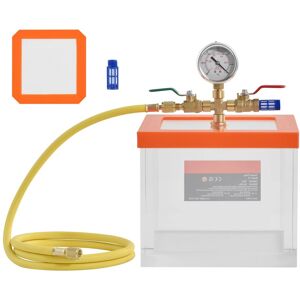 UIMOSO 2 Gallon Vacuum Chamber Gypsum Degassing and Vacuum Extraction - 2 Gallon 0.7-inch 2 Gallon 0.7-inch