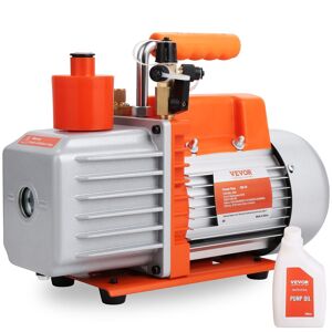 VEVOR 1/3 HP 2 Stage Rotary Vane Vacuum Pump Air Conditioning Vacuum Pump for HVAC Repair Refrigeration Maintenance 7.87 In. W X 12.6 In. H X 14.96 In. D