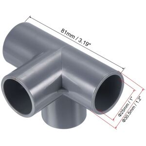 Unique 4 Way Elbow Pipe Fittings UPVC, Joint Coupling Pipe Adapter - Gray 1