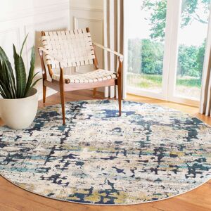 SAFAVIEH Madison Miloslava Modern Abstract Rug 3' x 3' Round