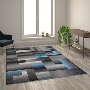 Flash Furniture Modern Geometric Style Color Blocked Indoor Area Rug 6' x 9'