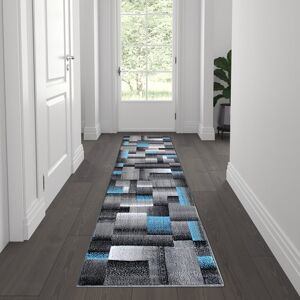 Flash Furniture Modern Geometric Style Color Blocked Indoor Area Rug 2' x 7'