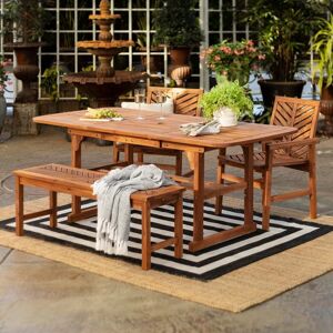 Middlebrook Designs Middlebrook Hydaburg 4-Piece Acacia Extension Dining Set - 55-79 x 35 x 30H 55-79 x 35 x 30H