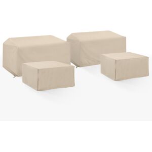 Crosley Furniture Crosley 4Pc Outdoor Sectional Furniture Cover Set 33.0 In. L X 33.0 In. W X 17.5 In. H