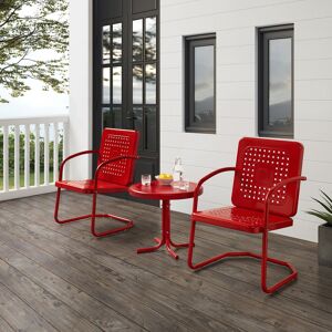 Crosley Furniture Crosley Bates 3Pc Outdoor Chair Set - 84 W x 22 D x 35 H 84 W x 22 D x 35 H