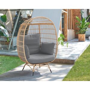 Manhattan Comfort Spezia Freestanding Rattan Outdoor Egg Chair 1