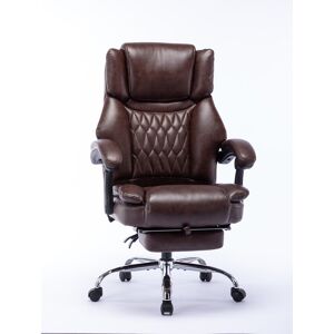 TOSWIN Brown High Back Massage Office Chair Standard