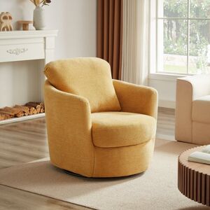 Art Leon Modern Comfortable Corduroy Fabric Swivel Barrel Accent Chair Standard