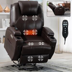 Sunmory Power Lift Recliner Chair with Massage & Lumbar Heat Functions High Back