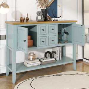 Cambridge Series Ample Storage Vintage Console Table with Four Small Drawers 46.0 In. L X 15.0 In. W X 34.0 In. H