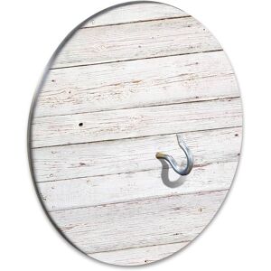 Slick Woody's Country Living Rustic White Wood Hook Ring Game 10.0 In. L X 10.0 In. W X 0.63 In. H