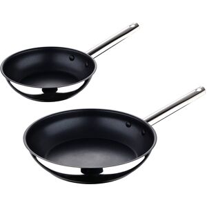 Bergner 2-Piece Non-Stick Stainless Steel Fry Pan Set 19.0 In. L X 12.0 In. W X 4.0 In. H