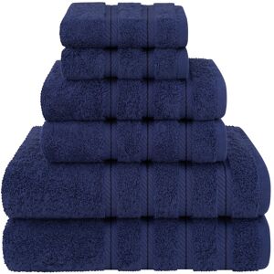 American Soft Linen Luxury 6 Piece Towel Set, 2 Bath Towels 2 Hand Towels 2 Washcloths, 100% Cotton Turkish Towels for Bathroom 13.0 In. L X 13.0 In. W