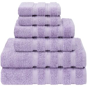 American Soft Linen Luxury 6 Piece Towel Set, 2 Bath Towels 2 Hand Towels 2 Washcloths, 100% Cotton Turkish Towels for Bathroom 13.0 In. L X 13.0 In. W