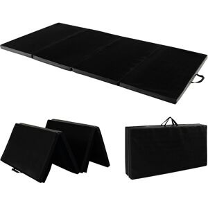 Folding Gymnastics Mat with Carry Handles and Sweatproof Detachable PU Leather Cover - 8' x 4' x 2 8' x 4' x 2