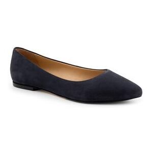 Extra Wide Width Women's Estee Slip On Flats by Trotters in Navy Nubuck (Size 7 1/2 WW)