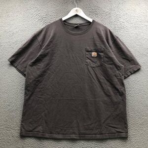 Carhartt Shirts Carhartt T-Shirt Men's Xl Short Sleeve Crew Neck Pocket Logo Gray Color: Gray Size: Xl