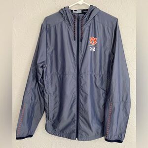 Jackets & Coats Auburn Under Armour Team Issued Sideline Windbreaker Navy Blue Men’s Medium Nice Color: Blue/Orange Size: M