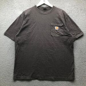 Carhartt Shirts Carhartt T-Shirt Mens M Short Sleeve Pocket Logo Loose Fit Charcoal Gray K87 Chr Color: Gray Size: M