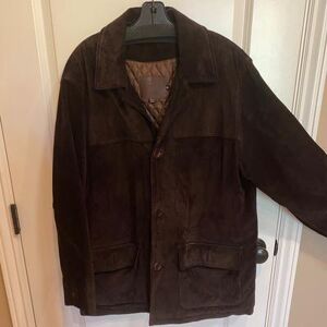 Coach Jackets & Coats Coach Dark Brown Mens Suede Field Coat, Size M Color: Brown Size: M