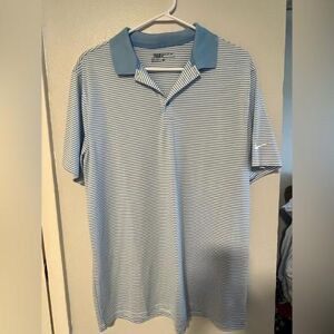 Shirts Nike Dri-Fit Golf Shirt Color: Blue/White Size: L