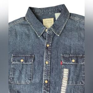 Levi's Levi’s Blue Jean Men’s Cotton Button Down Shirt Jacket Nwt Size 3x Color: Blue Size: 3xl