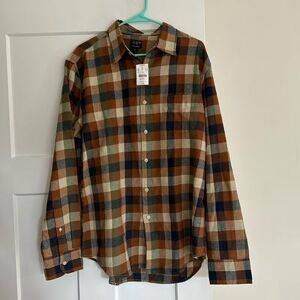 J. Crew Shirts J Crew Classic Flannel Color: Brown/Cream Size: L