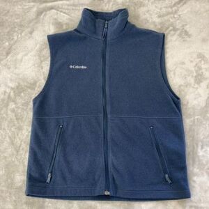 Columbia Jackets & Coats Columbia Sportswear Full Zip W/Pockets Dark Blue Fleece Vest Mock Neck Size Med Color: Blue Size: M