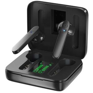 Fresh Fab Finds Wireless Earbuds V5.1 TWS Headsets With Touch Control, LED Display, Magnetic Charging Case, Mic - In-Ear, True Stereo - Black