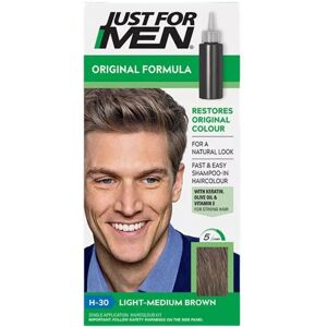 Just for Men Original Formula Shampoo Coloring Restores Natural Color 1 un. H-30 Light-Medium Brown