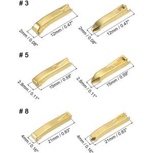 Unique Double Open Zipper Repair Latch Kit, Insert Pins for Jacket Coat Two-Way Separating Zipper - 3 5 8 Gold 3 5 8