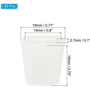 Unique Kitchen Sink Rack Feet, Rubber Rack Bottom Protective Replacement Feet Wire Bumper Protector for Sink Rack Bottom - 50pcs White 50pcs