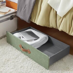Texture® Brand - Rolling Under Bed Storage Drawer by DormCo Moss 35.8 In. W X 7.9 In. H X 25.0 In. D