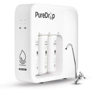 PureDrop PDR-100RO Under Sink 3-Stage Reverse Osmosis Drinking Water Filtration System High Capacity 100 GPD Fast Flow Tankless System PDR-100RO